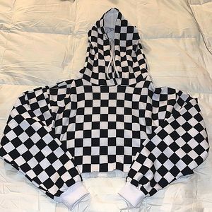 Forever 21 - Black & White Checkered Hoodie